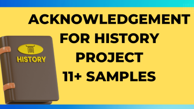 Acknowledgement for History 11 Samples