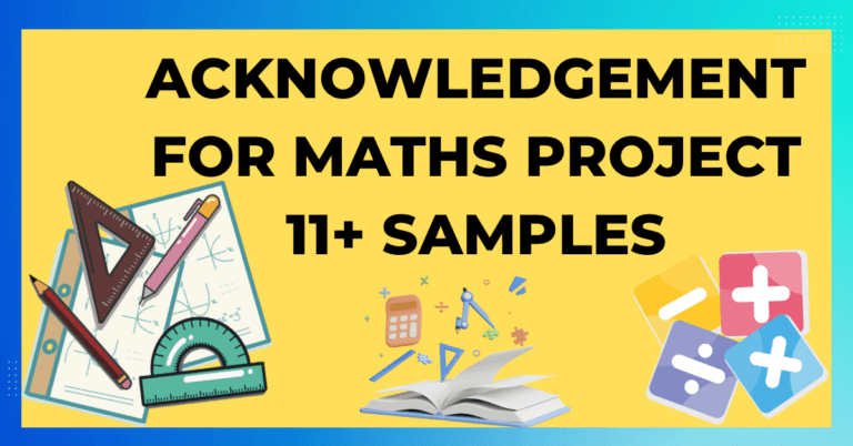 Acknowledgement for Maths 11 Samples