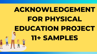 Acknowledgement for Physical Education 11 Samples