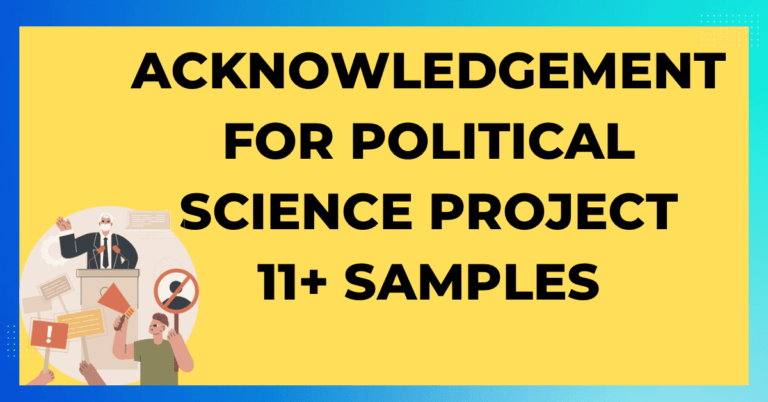 Acknowledgement for Political Science 11 Samples