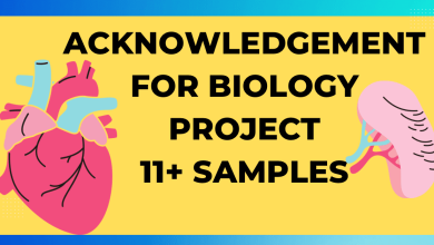 Acknowledgement for biology project