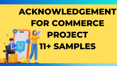 Acknowledgement for commerce project
