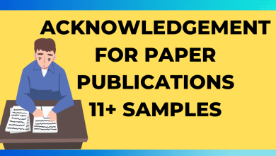 Acknowledgement for paper publications