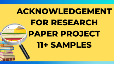 Acknowledgement for research paper project