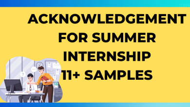 Acknowledgement for summer internship