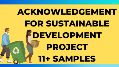 Acknowledgement for sustainable development